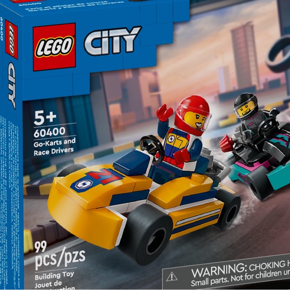 LEGO City Go-Karts with Orange and Black Vehicles